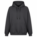 Charcoal grey streetwear pullover hoodie
